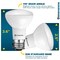 Sunperian BR20 LED Flood Light Bulbs 6W (50W Equivalent) 550LM Dimmable E26 Base 4-Pack SP34006-4PK - alternate 4